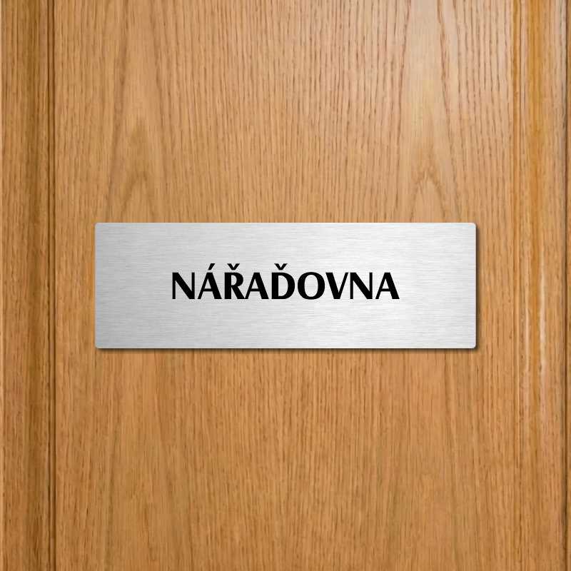 Nářaďovna, 240x79mm, stříbrná popiska 